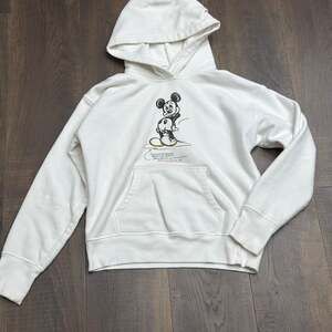 Uniqlo Disney Mickey‎ Mouse Genuine Pullover White Hoodie XXL Vintage VTG